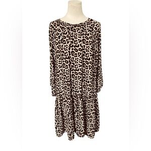 HM Leopard Print Women’s size S Dress tan & black ‎ (E20)